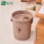 品之德 PLJ-036 过滤圆形茶渣桶 加厚塑料 排水桶客厅茶叶桶茶具垃圾桶(棕色中号13升)