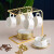 DERRYL 欧式轻奢咖啡杯套装 陶瓷金边咖啡杯碟家用下午茶茶具拿铁杯具 白色(金边六杯六碟六勺+架子)