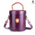 MGRRXINU高端品牌定制女包新款手提水桶包头层高油脂植鞣牛皮定型手工包圆 紫色