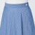 无印良品 MUJI 女式不易起皱平纹宽摆裙 长半身裙女款裙子BE1T5C4S 藏青色条纹 M(160/66A)