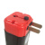 雅格 LED充电式便携手电筒 1.5W 白光 强弱双档 YG-3898 红色 