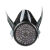 防毒面具上海跃丰地球牌2001口罩喷漆防粉尘活性炭单罐半面罩 防毒面具1套