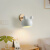 欧普锐北欧马卡龙创意米老鼠壁灯现代简约日式原木儿童房间灯卧室床头灯 原木-白色 15CM 白光