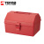TENMA天马手提式小物收纳箱LL红色塑料画画工具箱收纳盒水彩颜料储物箱