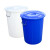 邦道尔 大号塑料圆形垃圾桶100L500×620mm 蓝色 1个