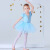 艾莎公主裙芭蕾舞蹈服可开档苏菲亚白雪蓬蓬裙夏季练功服 D70-爱莎蓝色(含披风) 120cm