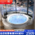 按摩浴缸嵌入式圆形浴缸单人双人冲浪恒温浴缸亚克力1米2米 空缸 1.2m