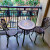 紫叶阳台桌椅三件套阳台小茶几户外庭院现代简约铸铝铁艺休闲茶桌