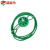 盛富永 轮式缆绳锁 可调节钢缆安全锁具阀门锁 直径3.8mm长2米绿色