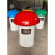 学校幼儿园大号蘑菇垃圾桶户外可爱卡通垃圾桶玻璃钢垃圾桶 三孔蘑菇黄色不包邮尺寸50*50*78