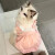 阿莫尔猫咪裙子夏季薄款衣服可爱粉色南瓜裙布偶英短蓝猫宠物狗狗公主裙 粉色 L 建议8-10斤