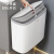 优勤（YOUQIN）垃圾桶卫生间厕所2024新款家用客厅厨房大容量带盖夹缝纸篓桶 升级款丨 大号 13L 【30只垃圾袋】