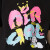 ABC KIDS儿童短袖T恤女童夏装中大童可爱涂鸦印花童装上衣 黑色 110