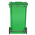 吉美吉多 加厚物业小区公用室外环保分类塑料带盖医疗环卫户外垃圾桶酒店大号商用绿色  240L