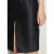 SAINT LAURENT 圣罗兰情人节礼物女士条纹铅笔半身裙 黑色 34 FR