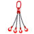 G8.0级合金钢链条索具铁链子起重工具吊钩吊环套装可定制定制 21吨2腿1米