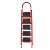 古雷诺斯 梯子家用折叠梯室内多功能人字梯加厚踏步工程铁梯两用梯登高梯 升级安全卡扣-加厚款-五步梯红色