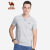 骆驼（CAMEL）男装 夏季男士休闲纯色短袖t恤衫青年个性多色上衣服 花灰 XL