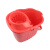 澳涤 高带轮拖地桶塑料清洁水桶老式拖布桶红色(单桶)