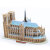 乐立方3D创意拼装立体建筑拼图成年人高难度豪华巴黎圣母院大教堂 精装版74片（再现建筑外观）