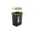 【小号颜色随机】简约手提垃圾桶 卫生间厨房塑料垃圾桶办公室纸篓 10升深绿色
