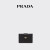 PRADA/普拉达【礼物】女士 Saffiano 皮革卡片夹卡包 黑色