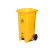 庄太太 【脚踏款120升黄色】环卫带盖大型垃圾分类垃圾桶大号脚踩脚踏式果皮箱