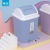 茶花垃圾桶家用分类厨房卫生间垃圾筐摇盖塑料废纸篓卫生筒5L