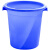 贝傅特 大号圆形垃圾桶 户外环卫工业大容量商用有盖无盖塑料桶 蓝色无盖80L