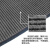 麦锐欧 PVC复合底双条纹地毯 走道门口迎宾地毯 12mX1.6m灰色 单位：块 定制款不可退换