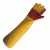 劳保佳 劳保电焊手套 加长60cm 耐磨 双层隔热 防火线手套 黄色