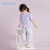 JELLYBABY女童夏装2023新款小童夏季运动宝宝短袖儿童夏款套装 紫色 100cm