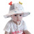 久爱久婴儿帽子秋季薄款宝宝盆帽新生儿童遮阳渔夫帽太阳帽 白色爱心