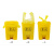 垃圾袋黄色诊所大号废弃手提平口清洁袋卫生桶垃圾桶 手55*60 100 加厚手50*56 100条 15L垃圾 加厚