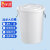 半羽 多用途大号加厚塑料储水桶带盖圆桶收纳桶酒店厨房工业环卫物业废料桶100L白色