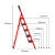 古雷诺斯 梯子家用折叠梯室内多功能人字梯加厚踏步工程铁梯两用梯登高梯 升级安全卡扣-加厚款-五步梯红色