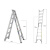 稳耐梯子铝合金人字梯1.8米折叠六步梯登高梯电力电信工程梯两用合梯 DP366CN