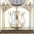 丽声（RHYTHM）座钟欧式创意静音水晶台钟床头钟表客厅装饰钟27cm黄4SG744WR18