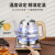 金杞（JINQI）整套茶具涌泉式手柄上水电热茶炉全自动电茶电水壶玻璃电热水壶 B2金色（手柄上水款） 1L