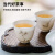 景德镇陶瓷家用简约高温白瓷功夫茶具套装甜白釉手绘茶杯带茶漏整套国货 墨香竹单杯