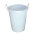 亨仕臣 大号加厚塑料桶大容量储水桶发酵酿酒胶桶 小区户外垃圾桶 30L白色带盖