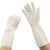 冰禹 BYlf-645 加厚清洁手套 防滑耐磨橡胶劳保防护手套 33cm白色长款丁腈 L码（1双）