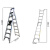 稳耐梯子铝合金人字梯2.5米登高梯折叠合梯八步梯电力电信工程梯工业爬梯 DP368CN