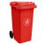 兰诗（LAUTEE）LJT2207 红色120L加厚户外桶 大号物业环卫垃圾桶