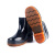 品之德 PVC低筒雨鞋牛筋底低帮雨靴工作水鞋胶鞋 PX--035 黑色 42码