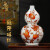 瓷意静瓷意静景德镇陶瓷器手绘仿古花瓶矾红描金葫芦瓶家居装饰博古架