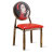 CLCEY复古铁艺靠背餐椅欧式美甲化妆椅子凳子咖啡餐厅奶茶店座椅餐桌椅 黑色 140号