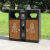 户外垃圾桶不锈钢分类果皮箱景区公园街道室外分类双桶垃圾箱 不锈钢色永康桶