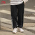 李宁卫裤男子新款运动生活系列束脚运动裤裤子AKLTB11 黑色C-1 XL