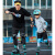 米高儿童轮滑头盔自行车滑板车平衡车运动防摔溜冰鞋 蓝色护臀 S码（建议20-45斤）3-5岁